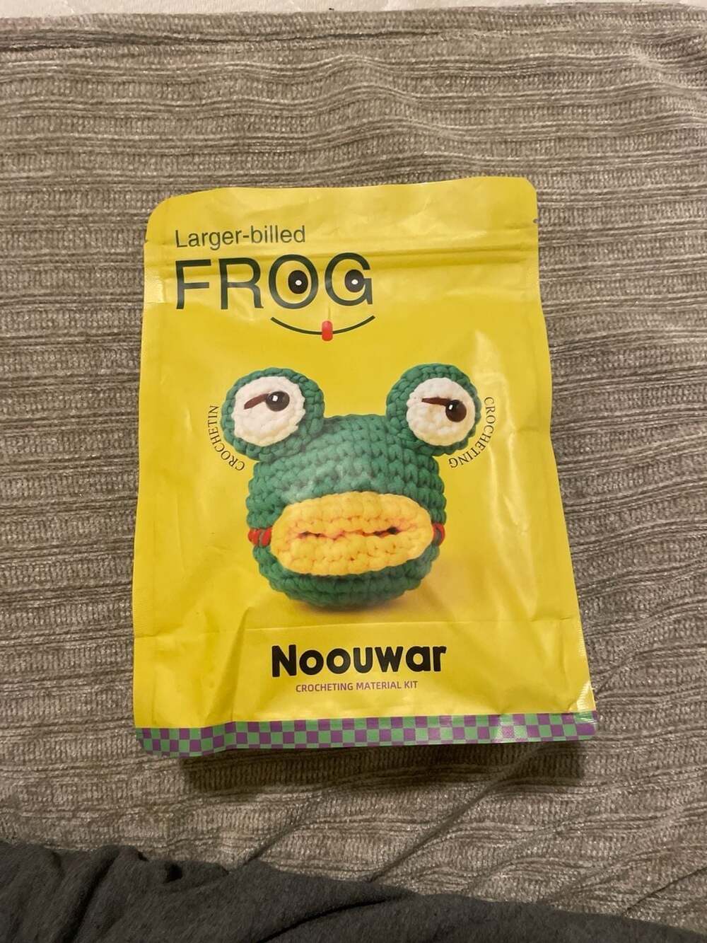 Noouwar Larger-Billed Frog Crochet Kit for Beginners - DIY Craft Set